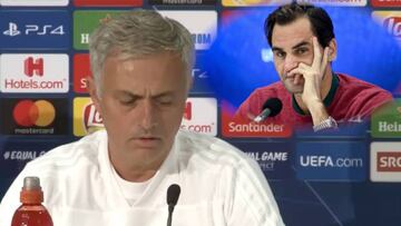 Le preguntan a Mourinho por el césped artificial y acaba hablando... ¡de Federer!