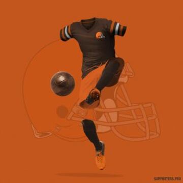 ¿Te imaginas cómo lucirían las camisetas de los 32 equipos de la NFL si fueran de fútbol? ¿Cómo ven la de los Cafés de Cleveland.