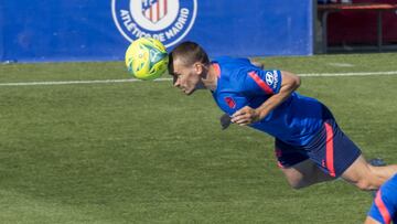 Griezmann, en el entrenamiento del Atl&eacute;tico