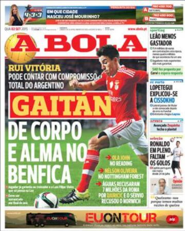 Portadas de la prensa deportiva