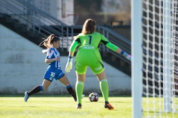 Millene encarando portería en el partido frente al Fundación Albacete