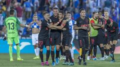 Los jugadores del Atl&eacute;tico celebran el triunfo ante el Legan&eacute;s. 