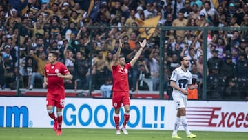 Toluca le marca gol a Pumas a los 19 segundos de juego