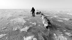 Borge Ousland en su última expedición al Círculo Polar Ártico.