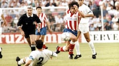 Hizo historia en el Atlético, con el que jugó cinco temporadas y media (87-88 a la 92-93) y posteriormente en la 97-98. Uno de los mejores extranjeros en la historia del club madrileño. Memorable su gol al Real Madrid en la final de Copa del 92. Los aficionados aún recuerdan sus regates en carrera y su gran velocidad. Jugó 215 partidos y marcó 52 goles. Ganó dos Copas. Junto a Manolo formó una gran pareja de delanteros. Una leyenda de la entidad.