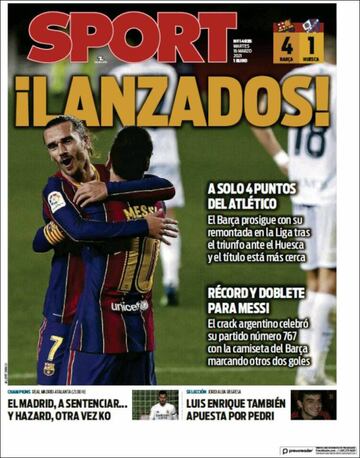 "Con la vieja guardia"... las portadas deportivas de hoy