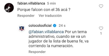 ¿Por qué Falcón cambió de dorsal en la Copa Libertadores?