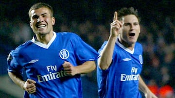 Adrian Mutu y Frank Lampard.