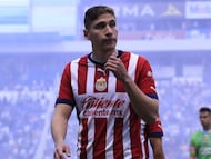 Luis Olivas of Guadalajara during the game Puebla vs Guadalajara, corresponding to the requalification of the Torneo Apertura 2022 of the Liga BBVA MX, at Cuauhtemoc Stadium, on October 09, 2022.
<br><br>
Luis Olivas de Guadalajara durante el partido Puebla vs Guadalajara, correspondiente a la recalificacion del Torneo Apertura 2022 de la Liga BBVA MX, en el Estadio Cuauhtemoc, el 09 de Octubre de 2022.