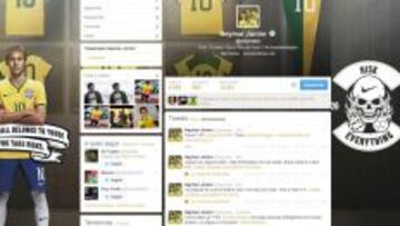 La cuenta oficial de Neymar en twitter.