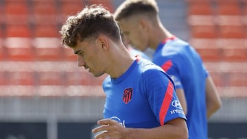 Griezmann, durante un entrenamiento del Atlético.