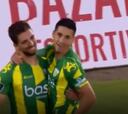 Delgado anotó el primer gol de la liga portuguesa con este zurdazo