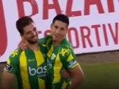 Delgado anotó el primer gol de la liga portuguesa con este zurdazo