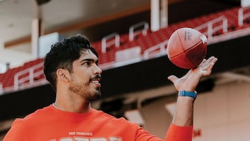 The San Francisco offensive lineman says tainted protein supplement triggered a positive test and vows to be more cautious moving forward.