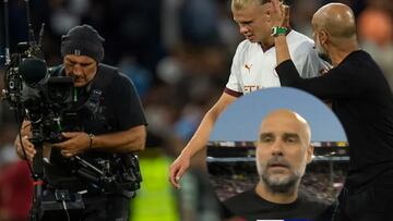 La secuencia del regaño de Pep Guardiola a Erling Haaland que se hizo viral