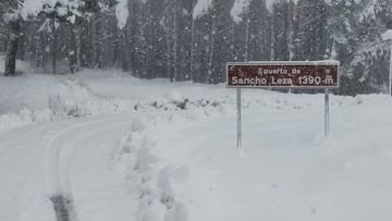 Puerto de Sancho Leza con nieve