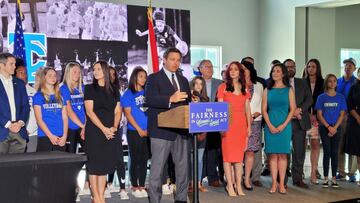 Este 1 de junio, el gobernador de Florida, Ron DeSantis, firmó una ley que prohíbe a las mujeres trans participar en competencias deportivas femeninas en las escuelas.