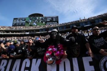 Y hablando de los Raiders, no pod¨ªan faltar por estos lares. Hoy est¨¢n representados por un gorila con bolas... de Navidad. Ya, ya s¨¦ que a¨²n estamos en octubre, yo tampoco lo entiendo.