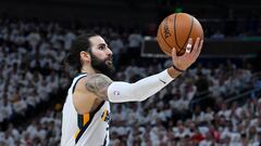 SALT LAKE CITY, UT - APRIL 22: Ricky Rubio #3 of the Utah Jazz goes to the basket against the Houston Rockets in Game Four during the first round of the 2019 NBA Western Conference Playoffs at Vivint Smart Home Arena on April 22, 2019 in Salt Lake City, Utah. NOTE TO USER: User expressly acknowledges and agrees that, by downloading and or using this photograph, User is consenting to the terms and conditions of the Getty Images License Agreement. (Photo by Gene Sweeney Jr./Getty Images)