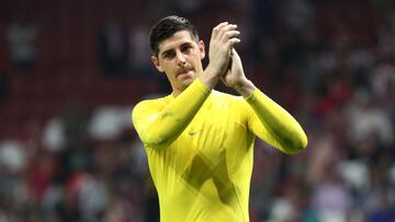 Courtois responde tras ser arrancada su placa en el Metropolitano