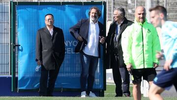 Chen Yansheng, Dur&aacute;n y Rufete, m&aacute;ximos dirigentes del Espanyol.