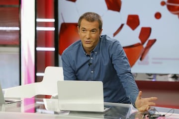 Manu Carreño, en el plató de Deportes Cuatro.