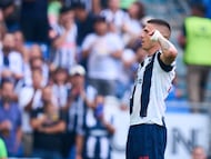 during the 13th round match between Monterrey and Atletico de San Luis as part of the Liga BBVA MX Varonil, Torneo Clausura 2026 at BBVA Bancomer Stadium, on April 04, 2026 in Monterrey, Nuevo Leon, Mexico.