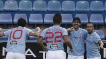 <b>BERMEJO SE ESTRENÓ. </b>Mario Bermejo inauguró ayer el marcador en Villarreal con su primer tanto como jugador del Celta en Liga.