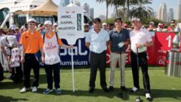 La tablilla en Dubai: Olaz&aacute;bal, Javier Ballesteros y Jim&eacute;nez. 