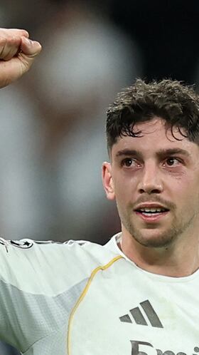 Soccer Football - UEFA Champions League - Round of 16 - First Leg - Real Madrid v Manchester City - Santiago Bernabeu, Madrid, Spain - March 11, 2026 Real Madrid's Federico Valverde celebrates after the match REUTERS/Violeta Santos Moura