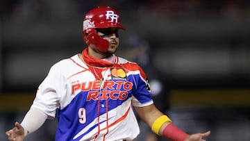 MEX4669. BOGOTÁ (COLOMBIA), 31/01/2024.- Fotografía de archivo del pelotero puertorriqueño Vimael Machín de Puerto Rico durante un juego de semifinales de la Serie del Caribe 2021, el 5 de febrero de 2021, frente a México en el estadio Teodoro Mariscal en Mazatlán (México). Los Criollos de Caguas, campeones de la liga invernal de Puerto Rico, lucharán con un conjunto de peloteros versátiles por alzarse con el trofeo en la Serie del Caribe, un torneo en el que ya tienen experiencia. EFE/Carlos Ramírez ARCHIVO
