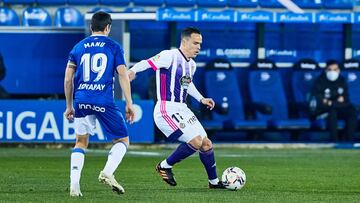 Roque Mesa of Real Valladolid CF during the Spanish league, La Liga Santander, football match played between Deportivo Alaves and Real Valladolid CF at Mendizorroza stadium on February 5, 2021 in Vitoria, Spain.
 AFP7 
 05/02/2021 ONLY FOR USE IN SPAIN