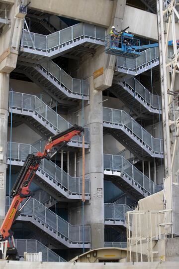 Este es el estado actual de las obras del Santiago Bernabéu.