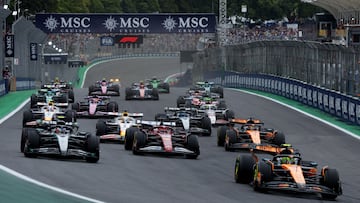 Salida de la F1 en Brasil.