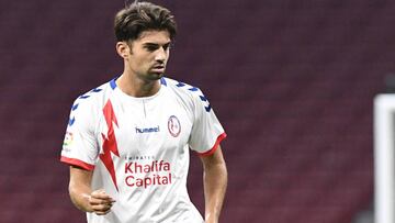 Enzo Zidane, jugador del Rayo Majadahonda durante un partido frente al Mallorca en el Wanda Metropolitano.