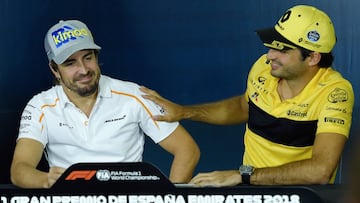 Alonso y Sainz en 2018.