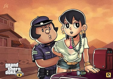 GTA V se convierte en el manga Doraemon