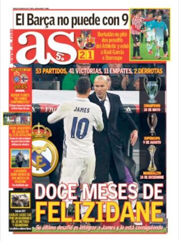 Las portadas de AS de enero