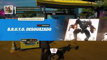 Para que los B.R.U.T.O. Desguazado aparezcan en el juego, debemos llegar a la meta de financiación