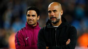 Mikel Arteta y Pep Guardiola.
