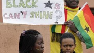 Miles de aficionados reciben a Ghana a su regreso a casa tras el Mundial
