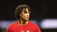 LONDON, ENGLAND - NOVEMBER 06: Trent Alexander-Arnold of Liverpool  during the Premier League match between Tottenham Hotspur and Liverpool FC at Tottenham Hotspur Stadium on November 06, 2022 in London, England. (Photo by Catherine Ivill/Getty Images)