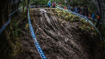 El otro protagonista en Fort William, el barro. Muchas cadas en el bosque provocaron lesiones y fue clave para una buena clasificacin.