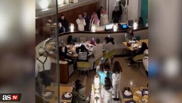 The Portuguese soccer star is the centre of attention everywhere he goes, but in this Saudi Arabian restaurant he turned the tables.