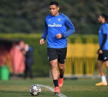 Muriel, durante un entrenamiento con la Atalanta.