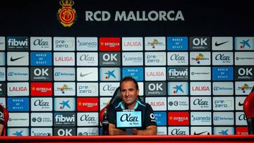 Jagoba Arrasate, entrenador del Mallorca, en rueda de prensa.