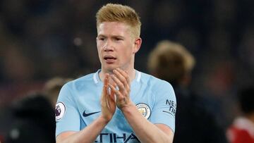 De Bruyne con el Manchester City. 