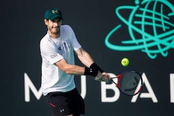 December 28, 2017 | Andy Murray of Great Britain taking part in a tennis practice session in Abu Dhabi.