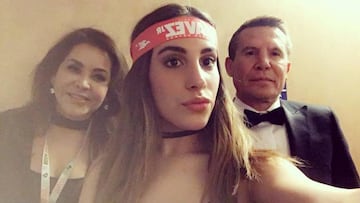 Myriam Escobar, Nicole Chávez y Julio César Chavez