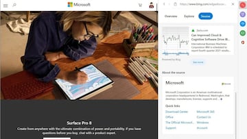 Microsoft Edge tendrá acciones rápidas en su nueva barra lateral